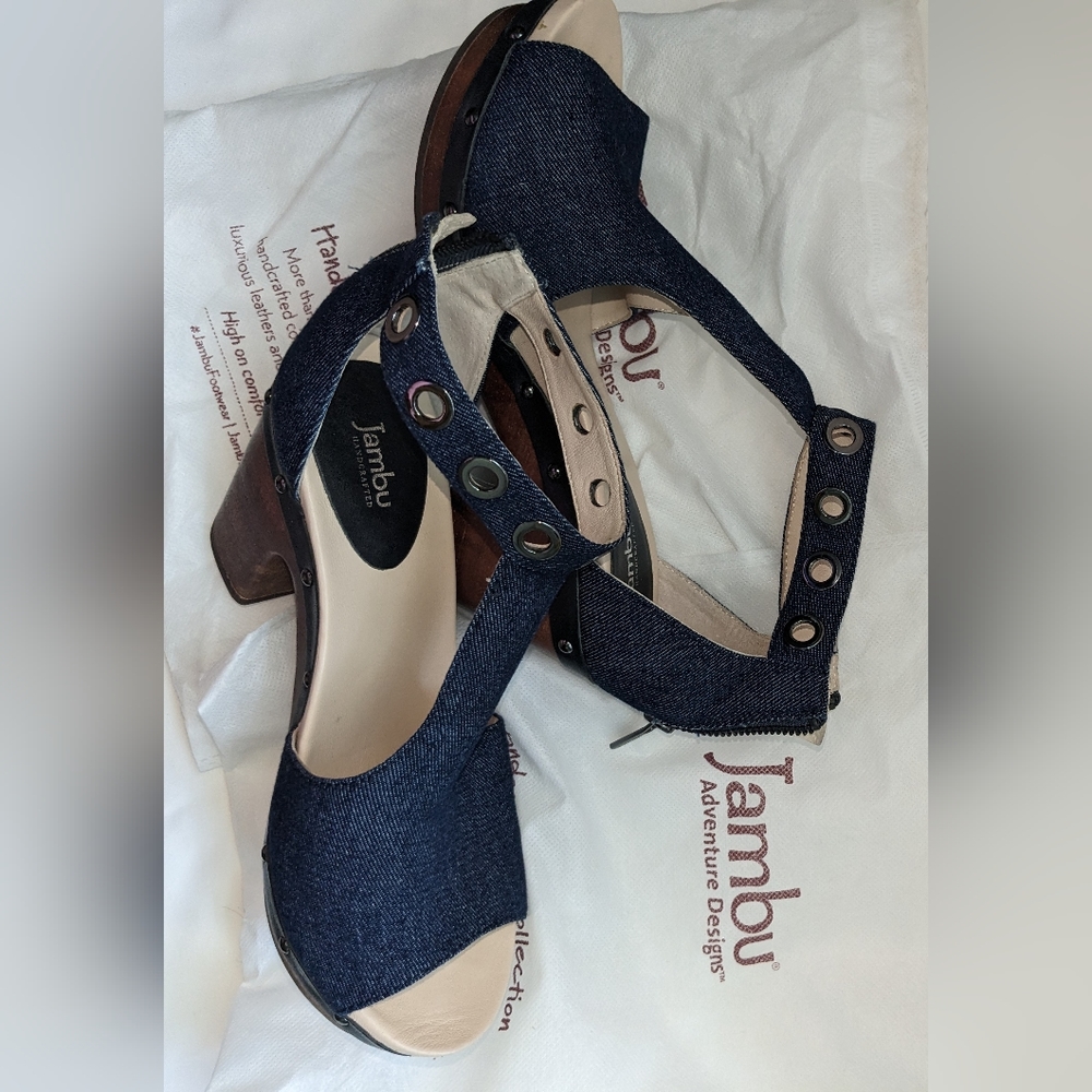 Womens JAMBA 7.5 M Denim Shelia Platform